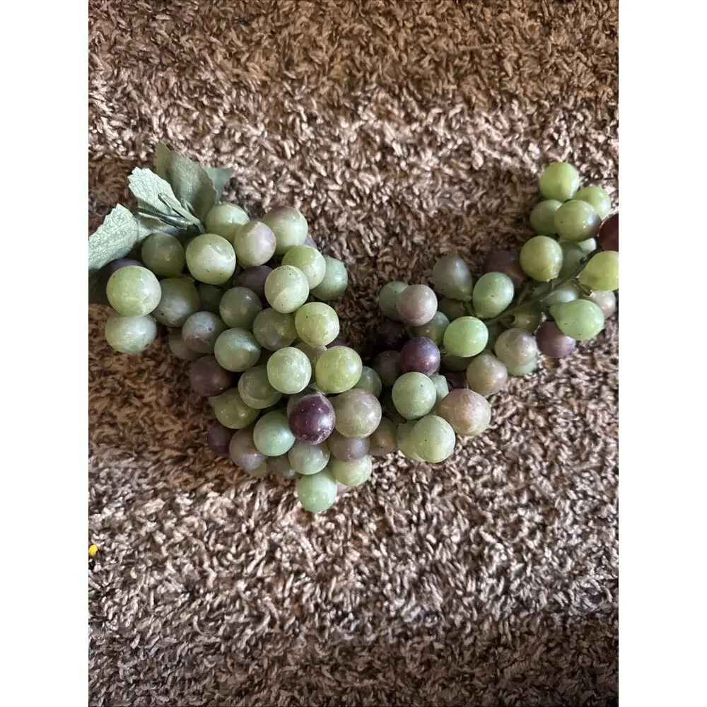 Cutting Board Wood Glass Decorative Wine With Grapes & Basket LOT